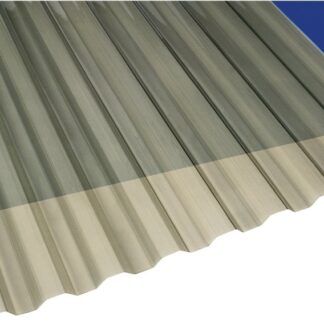 Suntuf 101931 Corrugated Panel, 12 ft L, 26 in W, Greca 76 Profile, 0.032 in Thick Material, Polycarbonate, Gray Sells in Quantity of 10