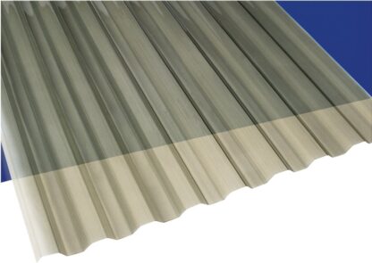 Suntuf 101931 Corrugated Panel, 12 ft L, 26 in W, Greca 76 Profile, 0.032 in Thick Material, Polycarbonate, Gray Sells in Quantity of 10