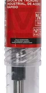 Task T80916 Silver and Deming Drill Bit, 9/16 in Dia, 6 in OAL, 3/8 in Dia Shank, Reduced Shank