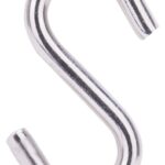 ProSource LR380 S-Hook, 158 lb Working Load, 19/64 in Dia Wire, Stainless Steel, Stainless Steel Sells in Quantity of 10