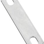 National Hardware 2191BC Series N222-331 U-Bolt Plate, 4.88 in L, 1.02 in W, 0.44 in Bolt Hole, Steel, Zinc Sells in Quantity of 10