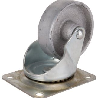 ProSource JC-S08 Swivel Caster, 4 in Dia Wheel, 1-1/4 in W Wheel, Steel Wheel, Gray, 500 lb, Steel Housing Material