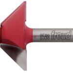 Freud 40-104 Chamfer Router Bit, 1-11/32 in Dia Cutter, 1/2 in L Cutting, 2-3/16 in OAL, 1/4 in Dia Shank, Carbide