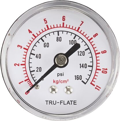 Tru-Flate 24-801 Air Line Gauge, Steel