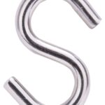 ProSource LR379 S-Hook, 289 lb Working Load, 19/64 in Dia Wire, Stainless Steel, Stainless Steel Sells in Quantity of 10