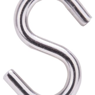 ProSource LR379 S-Hook, 289 lb Working Load, 19/64 in Dia Wire, Stainless Steel, Stainless Steel Sells in Quantity of 10