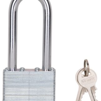 ProSource HD00024L-3L Padlock, Long Shackle, 11/32 in Dia Shackle, 3-1/4 in H Shackle, Steel Shackle, Steel Body