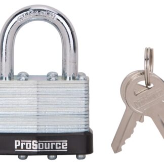 ProSource HD00028-3L Padlock, Standard Shackle, 9/32 in Dia Shackle, 1-1/4 in H Shackle, Steel Shackle, Steel Body