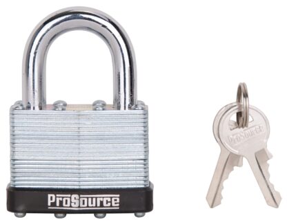 ProSource HD00038-3L Padlock, Standard Shackle, 11/32 in Dia Shackle, 1-1/2 in H Shackle, Steel Shackle, Steel Body