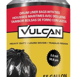 Vulcan FG-03812-09 Drum Liner, 55 gal, Poly, Black