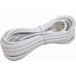 RCA CTP210WHR Modular Line Cord, 7 ft Wire, Plastic Sheath, White Sheath