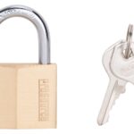 ProSource HD10040-3L Padlock, Standard Shackle, 1/4 in Dia Shackle, 1-1/4 in H Shackle, Steel Shackle, Brass Body