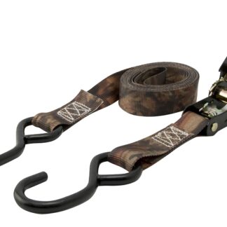 Erickson 01419 Tie-Down Strap, 1 in W, 10 ft L, Camo, 900 lb Working Load, S-Hook End