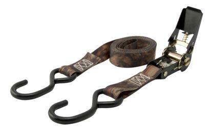 Erickson 01419 Tie-Down Strap, 1 in W, 10 ft L, Camo, 900 lb Working Load, S-Hook End