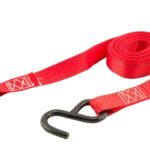 Erickson 31418 Tie-Down Strap, 1 in W, 15 ft L, Polyester, Red, 400 lb Working Load, S-Hook End