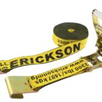 Erickson 58500 Strap, 2 in W, 30 ft L, Nylon, Yellow, 3300 lb Working Load, J-Hook End