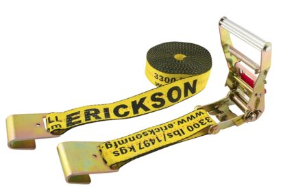 Erickson 58500 Strap, 2 in W, 30 ft L, Nylon, Yellow, 3300 lb Working Load, J-Hook End