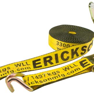 Erickson 58541 Strap, 2 in W, 40 ft L, Nylon, Yellow, 3300 lb Working Load, J-Hook End