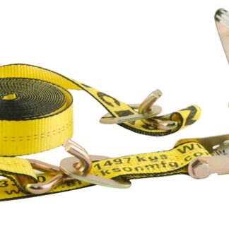 Erickson 58629 Strap, 2 in W, 20 ft L, Nylon, Yellow, 3300 lb Working Load, J-Hooks End