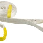 Erickson 59700 Recovery Strap, 27,000 lb, 3 in W, 20 ft L, Loop End, Nylon/Polyester, White