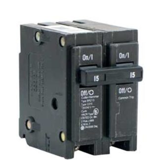 Eaton BR21K Circuit Breaker, BR, 15 A, 2-Pole, 120/240 V, Plug