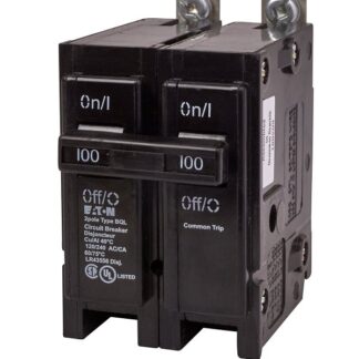 Eaton BQL2100 Circuit Breaker, Classic, Replacement, Type BQL, 100 A, 2-Pole, 120/240 VAC