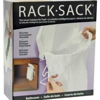 Polyethics Rack Sack 50120 Waste Basket, Clear/White