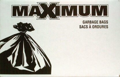 Maximum 33100 Industrial Garbage Bag, LLDPE, Black