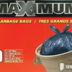 Maximum 31422 Outdoor Garbage Bag, 121 L, LLDPE, Black