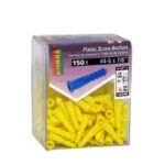 Cobra Anchors 185M Screw Anchor, 7/8 in L, Plastic, 75 lb