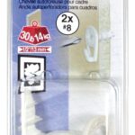 Cobra Anchors 2660 Picture Hook, 30 lb, Nylon, White, #8 Opening