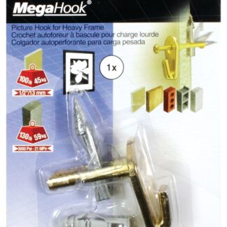 Cobra Anchors Mega Hook 2750 Picture Hook, 100 lb, Brass