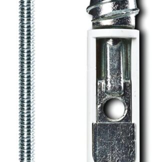 COBRA ANCHORS 360S Driller Toggle Bolt, 2 in L, Zinc, Chrome Zinc, 90 lb