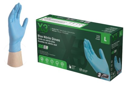 GLOVE NITRILE TXRD BLUE 3MIL L