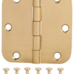 ProSource BH-BR21B-PS Door Hinge, Solid Brass, Brass, Loose Pin, 180 deg Range of Motion, Screw Mounting