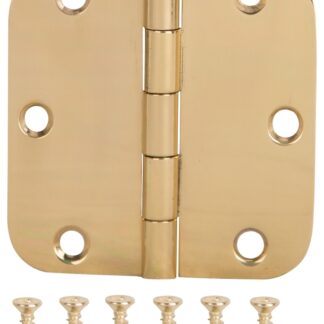 ProSource BH-BR21B-PS Door Hinge, Solid Brass, Brass, Loose Pin, 180 deg Range of Motion, Screw Mounting