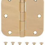 ProSource BH-102PB-PS Door Hinge, Steel, Bright Brass, Loose Pin, 180 deg Range of Motion, Screw Mounting