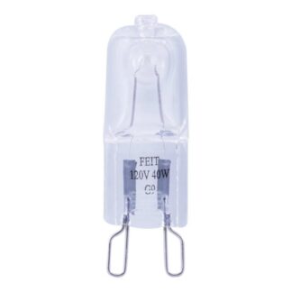 Feit Electric BPQ40/G9/CAN Halogen Bulb, 40 W, G9 Lamp Base, JCD T3 Lamp, 3000 K Color Temp, 2000 hr Average Life Sells in Quantity of 6