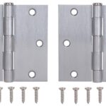 ProSource BH-202SC-PS Square Corner Door Hinge, Steel, Satin Chrome, Loose Pin, 180 deg Range of Motion