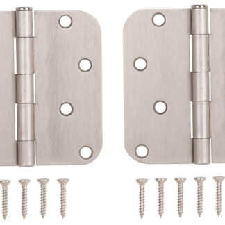 ProSource BH-402SN-PS Door Hinge, Steel, Satin Nickel, Loose Pin, 180 deg Range of Motion, Screw Mounting