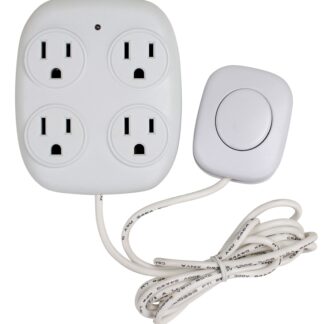 PowerZone ORFSTAP Power Tap with Remote Switch, 15 A, 4-Outlet, White