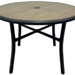 Seasonal Trends H23S7407A Dining Table, 39.76 in W, 39.76 in D, 27.95 in H, Steel Frame, Round Table, Steel Table