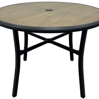 Seasonal Trends H23S7407A Dining Table, 39.76 in W, 39.76 in D, 27.95 in H, Steel Frame, Round Table, Steel Table