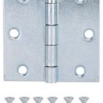 ProSource LR-040-PS Utility Hinge, Steel, Zinc, Removable Pin, 180 deg Range of Motion, Full Mortise Mounting