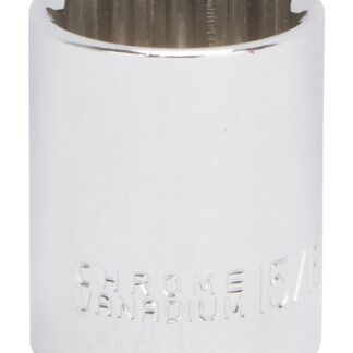 Vulcan MT6517999 Drive Socket, 15/16 in Socket, 1/2 in Drive, 12-Point, Chrome Vanadium Steel, Chrome