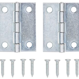 ProSource LR-049-PS Cabinet Hinge, Steel, Zinc, Fixed Pin, 180 deg Range of Motion, Full Mortise Mounting, 10 (Pair) lb