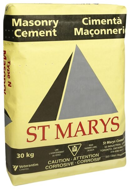 St Marys Cement 13211030 Type N Masonry Cement, Gray/White, Powder, 30 kg Bag