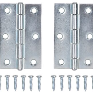 ProSource LR-051-PS Cabinet Hinge, Steel, Zinc, Fixed Pin, 180 deg Range of Motion, Full Mortise Mounting, 28 (Pair) lb