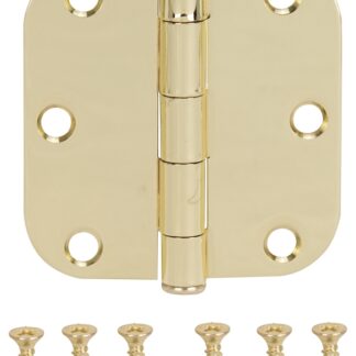 ProSource LR-701-PS Door Hinge, Steel, Polished Brass, Loose Pin, 180 deg Range of Motion, Screw Mounting