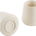 Shepherd Hardware 9223 Furniture Leg Tip, Round, Rubber, Off-White, 1-1/4 in Dia